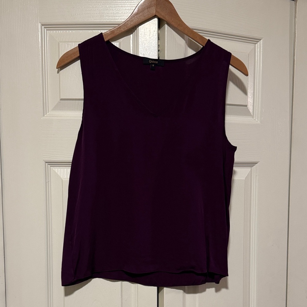 Quince silk top aubergine small